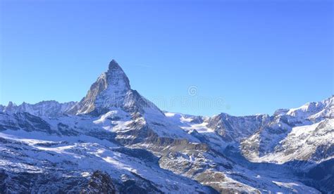 The Most Beautiful Swiss Alps Matterhorn In Zermatt With Tourist