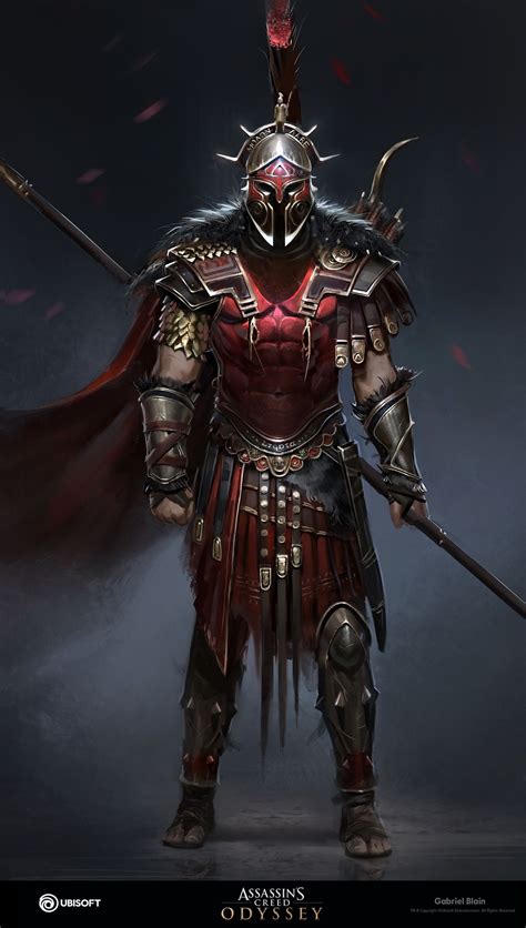 Spartan Hero Gabriel Blain Warrior Concept Art Assassins Creed Art