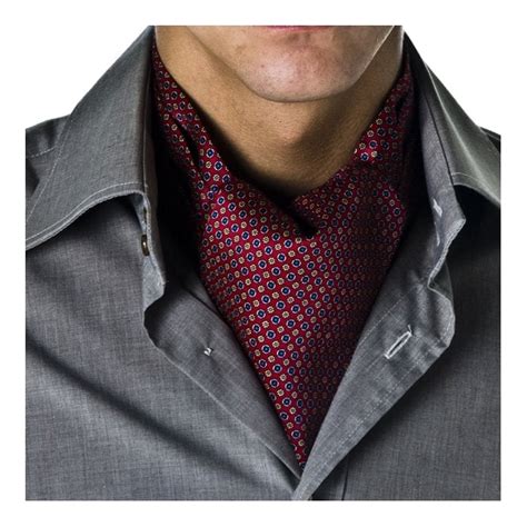 Red Geometric Pattern Casual Cravat From Ties Planet Uk