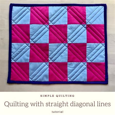 Simple Quilting With Straight Diagonal Lines Epida Studio