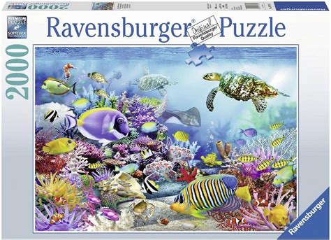 A press roll joins the sheet with the image and the cardboard backing. Ravensburger Puzzle »Lebendige Unterwasserwelt«, 2000 ...