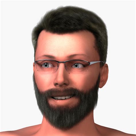 Chronically Thin Caucasian Male Human Character 3d Model 59 Dae