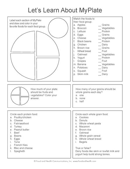 This food groups worksheet shows a plate and asked kids to label each of the food groups by writing the name on the printing lines provided. My Plate Worksheet for Health | Middle school health ...