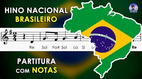 Hino Nacional Brasileiro Partitura Com Notas Flauta Doce Violino