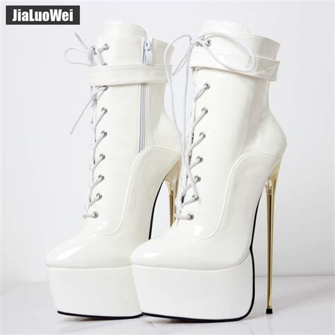 jialuowei fetish high heel platform boots women sexy 22cm high gold thin heels fetish nightclub