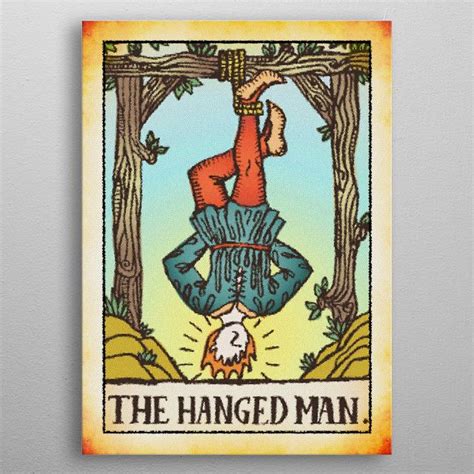Tarot The Hanged Man Poster By Moon Calendar Studio Displate