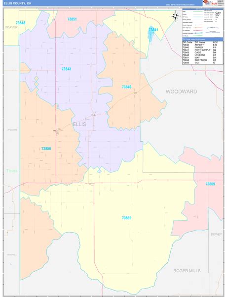 Maps Of Ellis County Oklahoma
