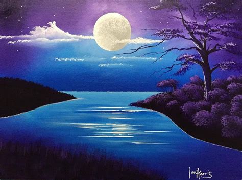Moon Landscape Painting At PaintingValley Com Explore Collection Of Moon Landscape Painting