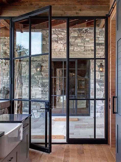 Residential Iron Sliding Interior Glass Door With Slim Frame Y Doors