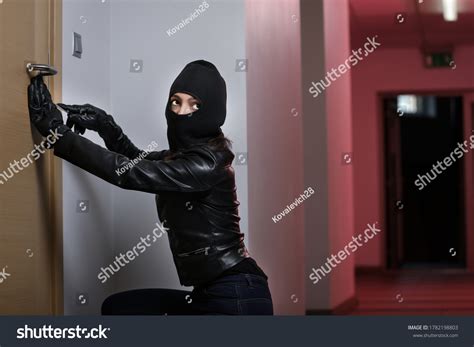 House Robbery By Woman Black Jacket Stock Photo 1782198803 Shutterstock