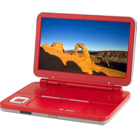 Bush 10 Inch Red Portable Widescreen Dvd Player Portable Dvd Players
