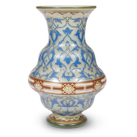 Lot 556 A French Mamluk Style Enameled Glass Vase