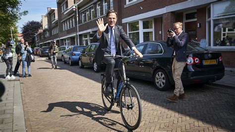 Dutch PM Takes A Bike Ride To Polling Station For European Elections BT