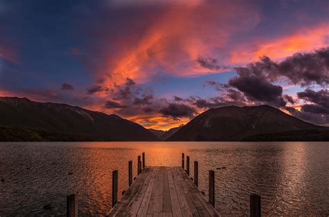 3840x1080 Resolution Sunset At Lake Rotoiti New Zealand 3840x1080