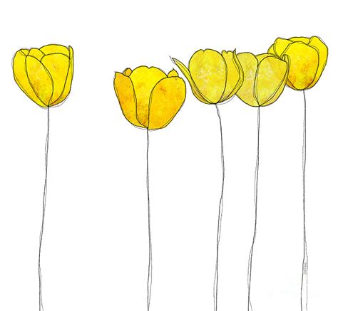 Maybe you would like to learn more about one of these? Yellow Flowers Drawing by J Ripley Fagence