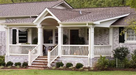 Ranch Style Front Porch Decks Brick Porch Roof Styles Front