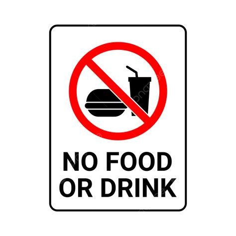 No Food Or Drink Sign No Food Or Drink No Food Or Drink Icon No Food