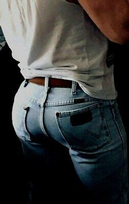 Male Butt Tight Jeans Wrangler Fit Beefcake Back View Hunk PHOTO X