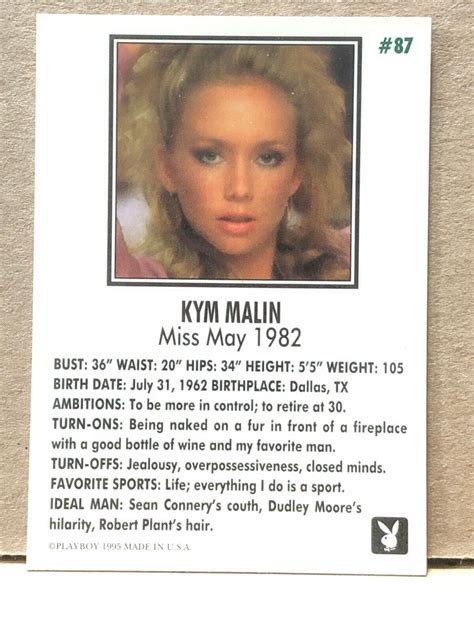 Mavin Playboy Trading Cards Ms May Kym Malin