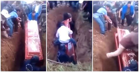 corpse falls out of coffin during burial after pallbearer tumbled on it video legit ng