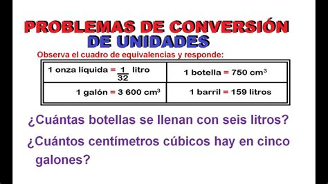 1 Conversión De Unidades De Capacidad Y Volumen Litros A Botellas