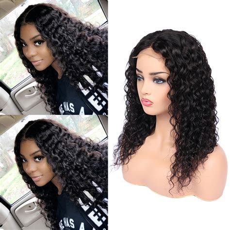 When i wet it, it curls and when it become try. Glueless Water Wave Lace Front Human Hair Wig 4*4 Lace ...