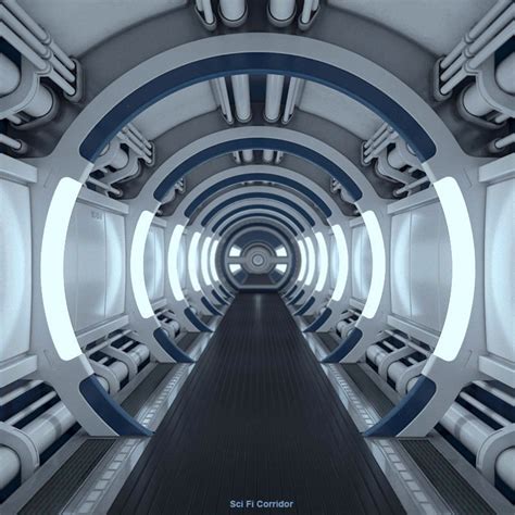 Sci Fi Spaceship Corridor 3d Max
