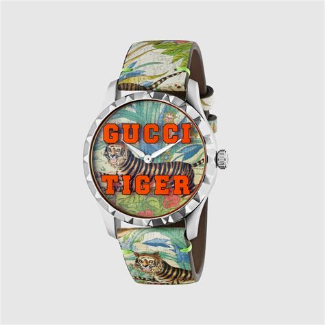 Gucci Tiger G Timeless Watch 38 Mm In Ivory Demetra Gucci® Pt