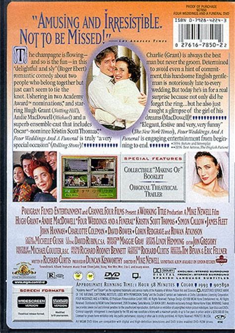 Four Weddings And A Funeral Dvd 1993 Dvd Empire