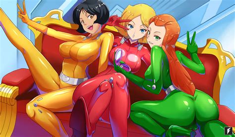 Rule 34 3girls Alex Totally Spies Belt Big Breasts Black Hair