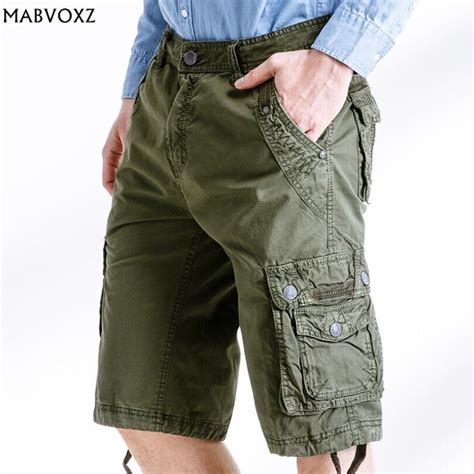 loose plus size military army cargo shorts men 100 cotton breathable casual comfortable brand
