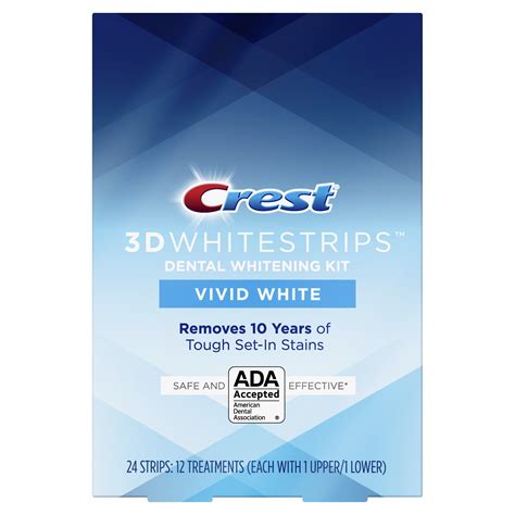 Crest 3d Whitestrips Vivid White Teeth Whitening Kit With Hydrogen