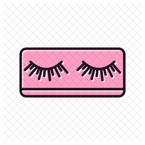 Eyelashes Icon Download In Colored Outline Style