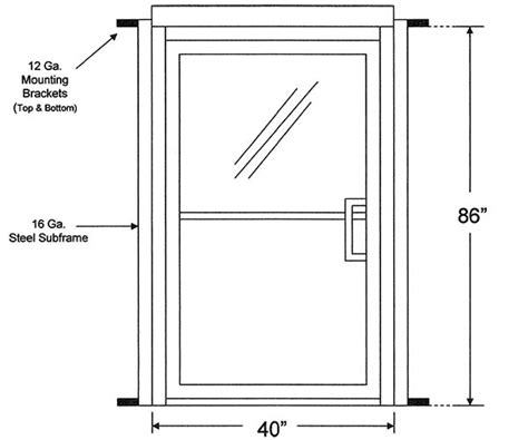 Depth can vary depending on material. Standard Business Glass Door Size - Glass Door Ideas