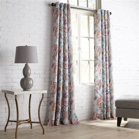 Pier 1 Imports Ashford Floral Gray Grommet Curtain Dining Room