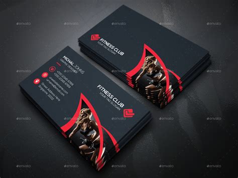 20% off with code summerpartyz. Fitness Business Card by Customfact | GraphicRiver