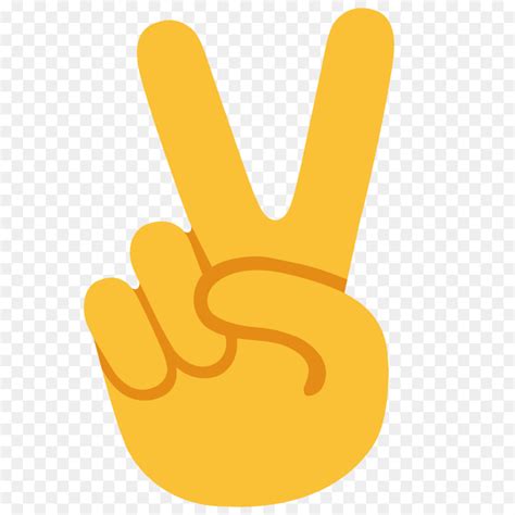 Emoji Peace Symbols V Sign Fingers Png Download 2000