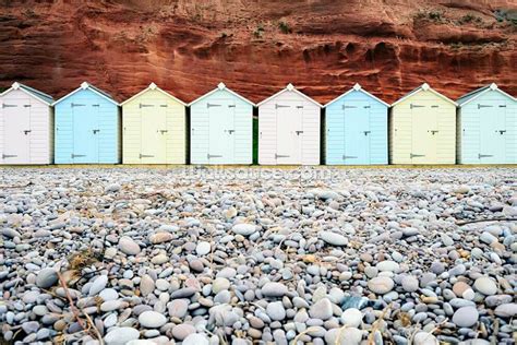 Pastel Beach Huts Wallpaper Wallsauce Ae