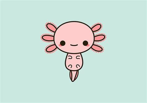 Kawaii Axolotl By Peppermintpopuk Cute Cartoon Drawings Cute Animal