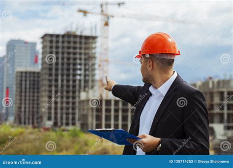 Engineer At Construction Site Stock Image Image Of Manager Architect