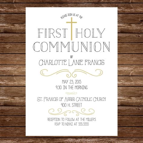 Perfect for any occasion · share your big news Printable First Holy Communion Invitation | Etsy | First ...