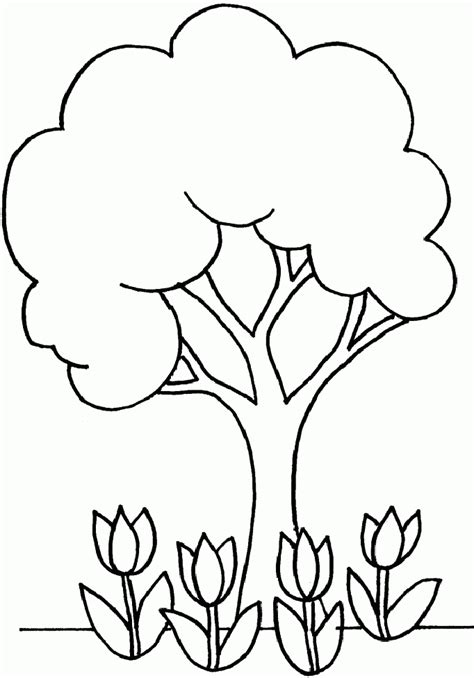 We have over 10,000 free coloring pages that you can print at home. Simple Tree Coloring Page - Coloring Home