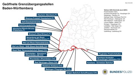 Allerdings sollen grundschulen und kitas bereits am 22. Corona: Welche Grenzübergänge in Baden-Württemberg sind ...