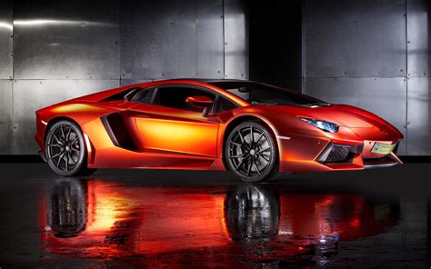 Orange Lamborghini Aventador Supercar Wallpapers Wallpaper Cave