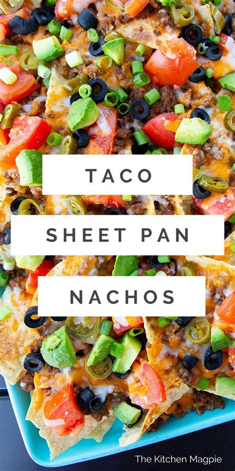 Taco Sheet Pan Nachos Sheet Pan Recipes Homemade Taco Seasoning Mix