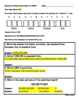 These worksheets, lessons, and quizzes were designed specifically for fifth grade students. 5.NBT.1 5th Grade Common Core Math Practice or Assessments ...