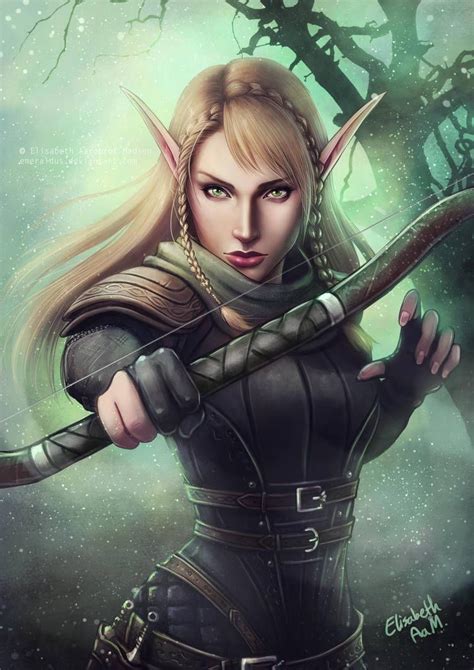 Archer By Emeraldus Elves Fantasy Fantasy Art Warrior Elf Ranger