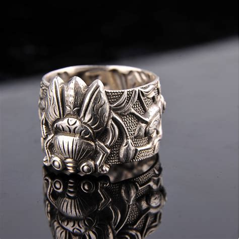 Jin Yinfeng Silver 999 Fine Silver Ring Opening And Ring Roll Retro