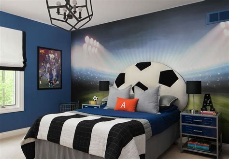 Kids playing soccer, penalty kick. Soccer Themed Bedroom — Decor For Kids | Soccer themed ...