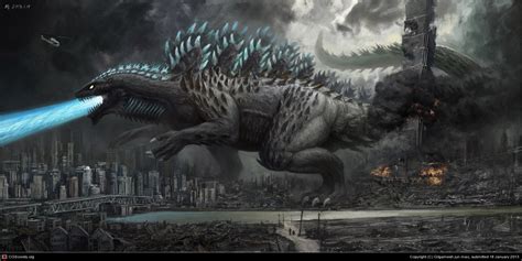 Godzilla La Leyenda Concept Art De Godzilla 2014